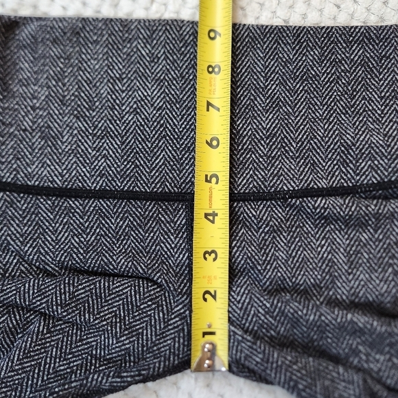 Lululemon Size 4 Wunder Under Pants Leggings Gray Heathered Herringbone Low Rise - Picture 8 of 9